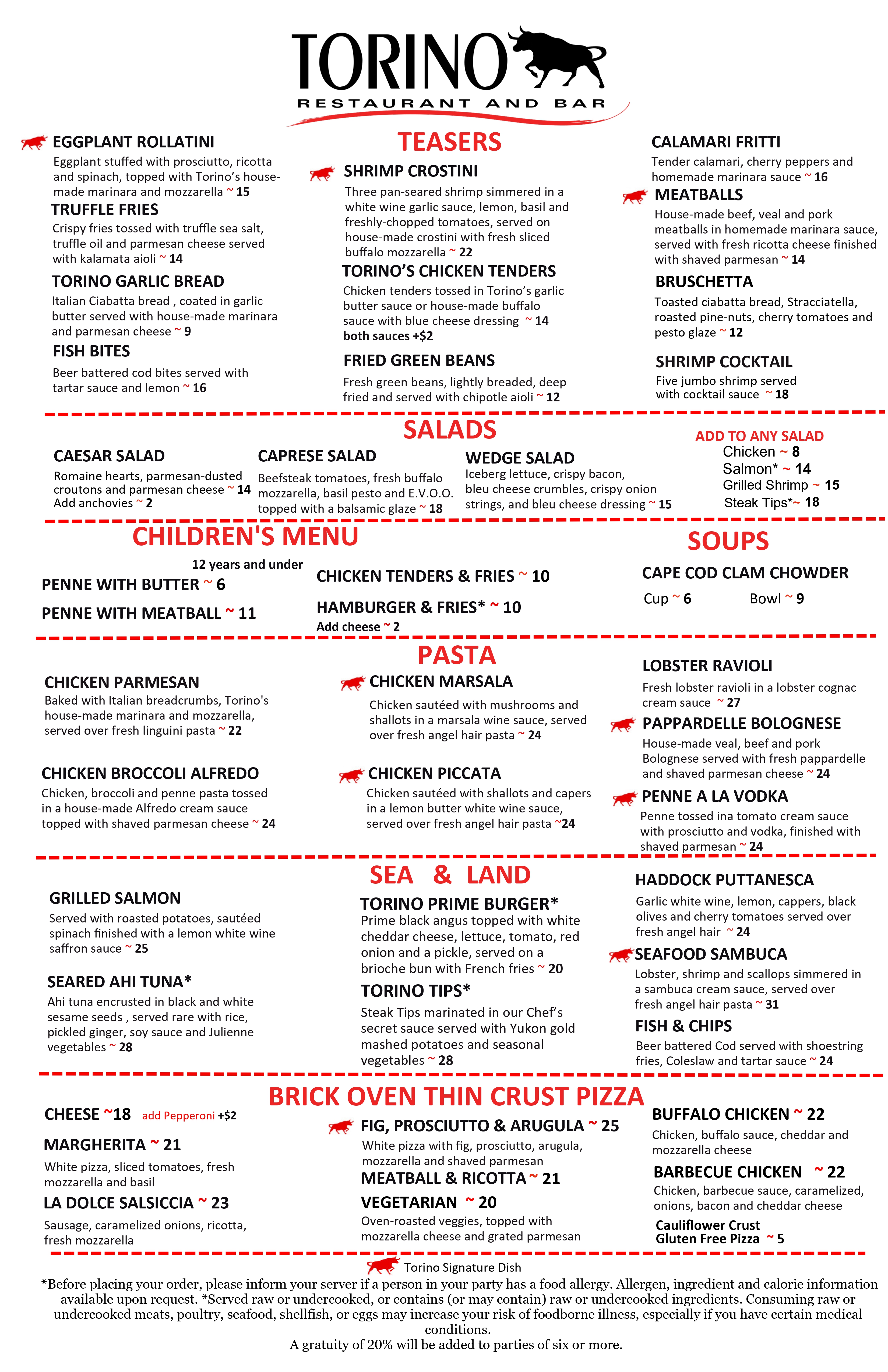 Dinner Menu